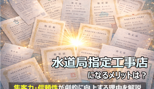 水道局指定工事店になるメリットは？集客力・信頼性が劇的に向上する理由を解説